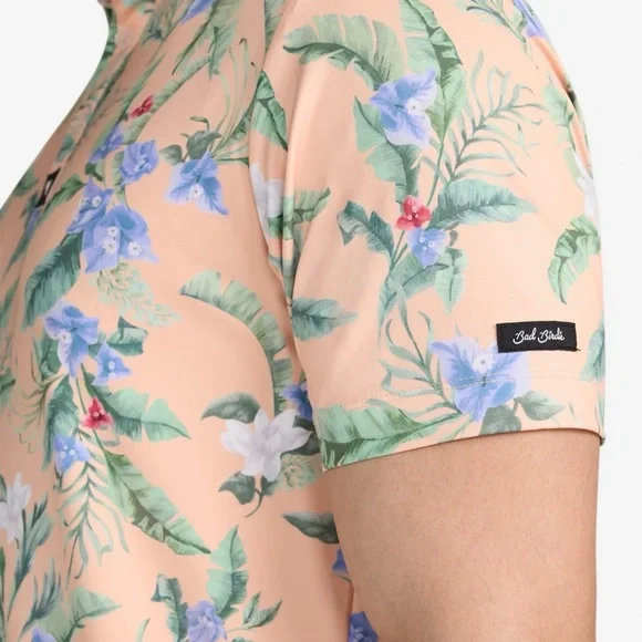 Men’s Bad Birdie Golf Core Performance Flora Fiesta Polo Shirt Medium MSRP $78 - Picture 7 of 7